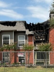 Upstairs apartment after fire